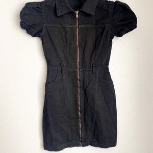 Puff Sleeve Zip Dress